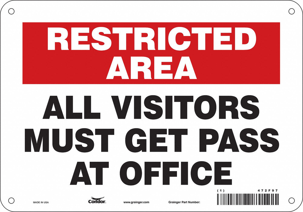 Safety Sign 7 in x 10 in Aluminum
