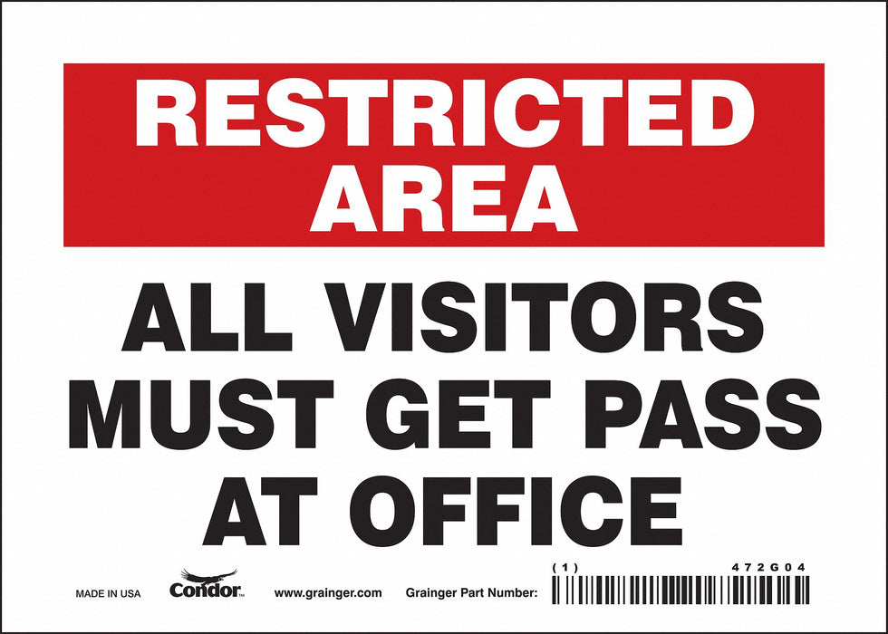Safety Sign 5 in x 7 in Vinyl