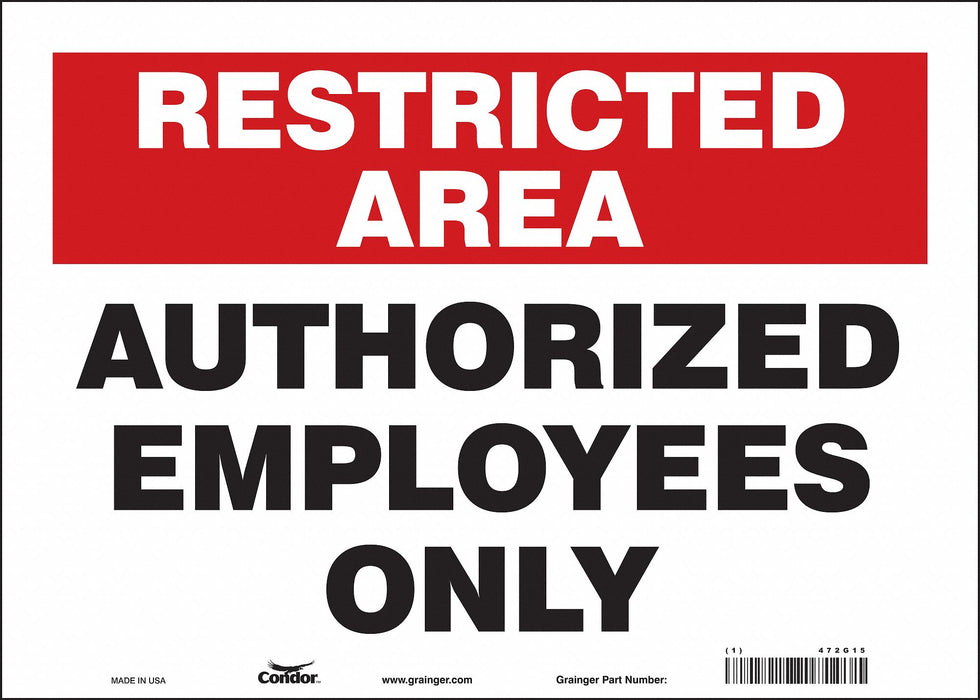 J7024 Safety Sign 10 inx14 in Vinyl