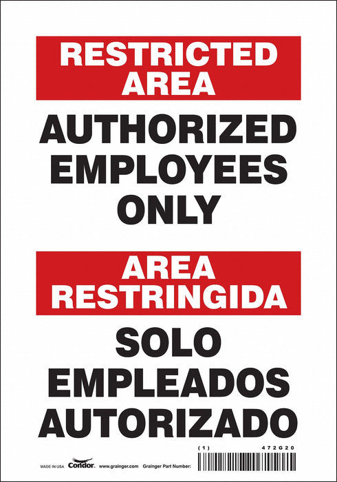 Safety Sign 10 inx7 in Vinyl