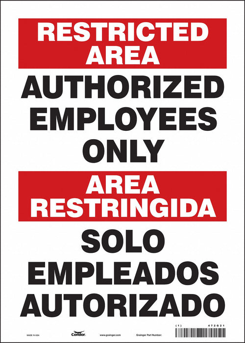 Safety Sign 14 inx10 in Vinyl
