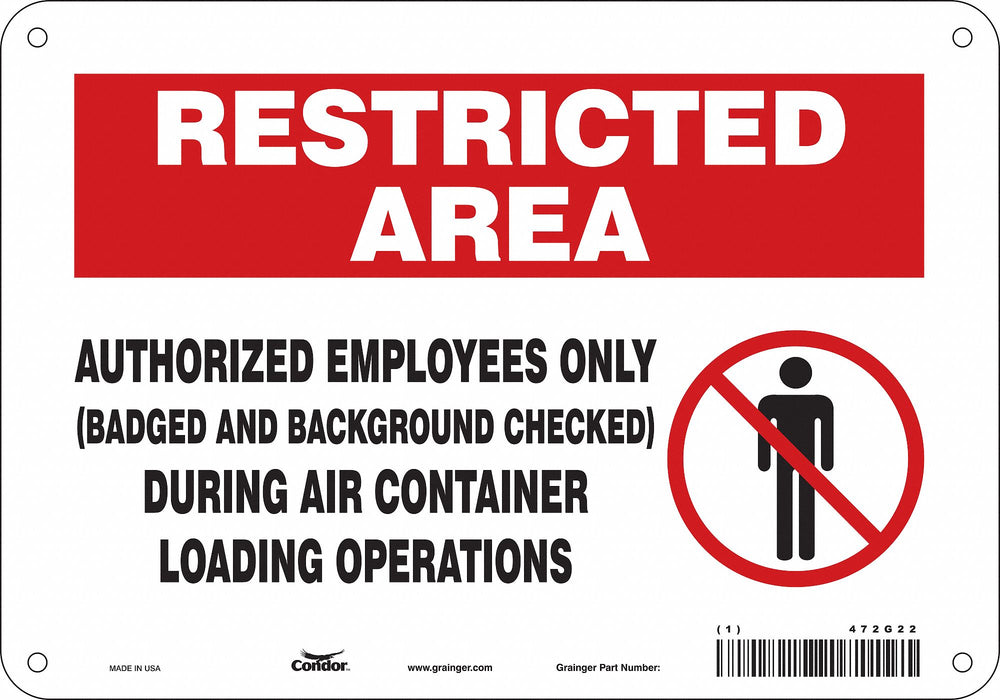 Safety Sign 7 in x 10 in Aluminum