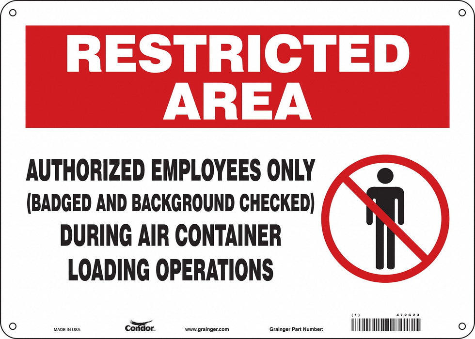 Safety Sign 10 inx14 in Aluminum