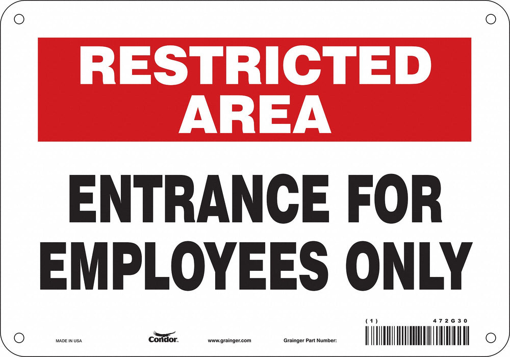 Safety Sign 7 in x 10 in Polyethylene