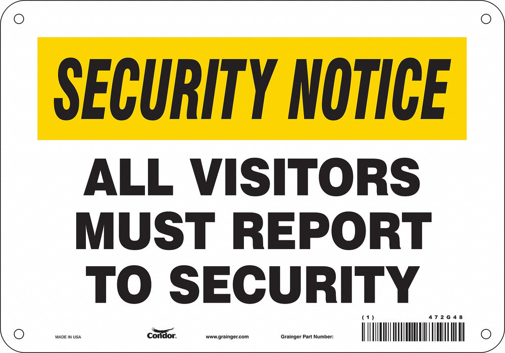 Safety Sign 7 in x 10 in Polyethylene