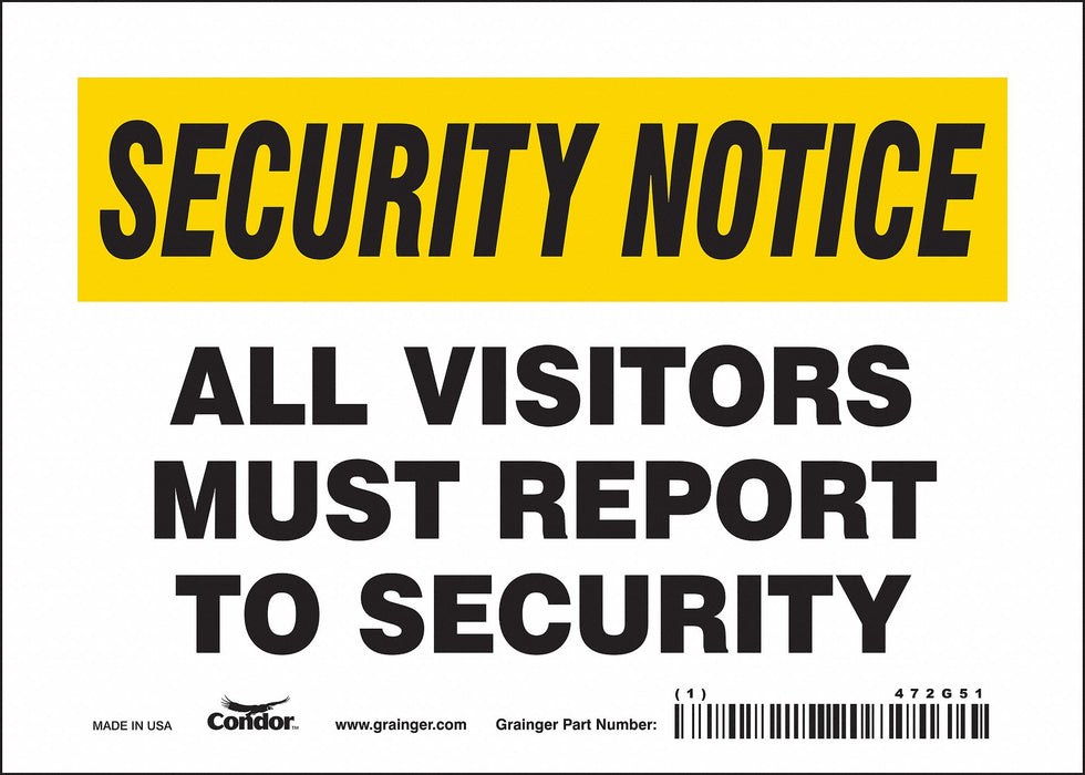 Safety Sign 5 in x 7 in Vinyl