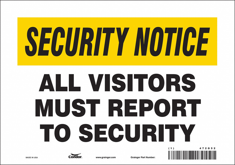 Safety Sign 7 in x 10 in Vinyl