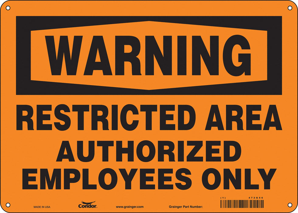 J7957 Safety Sign 10 in x 14 in Aluminum
