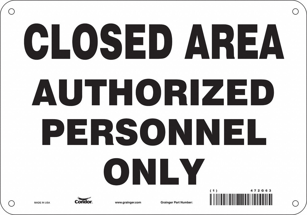 Safety Sign 7 in x 10 in Aluminum