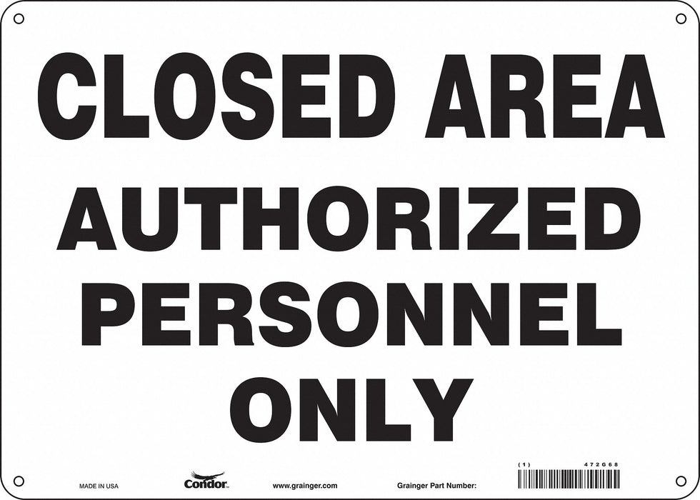 Safety Sign 10 inx14 in Polyethylene