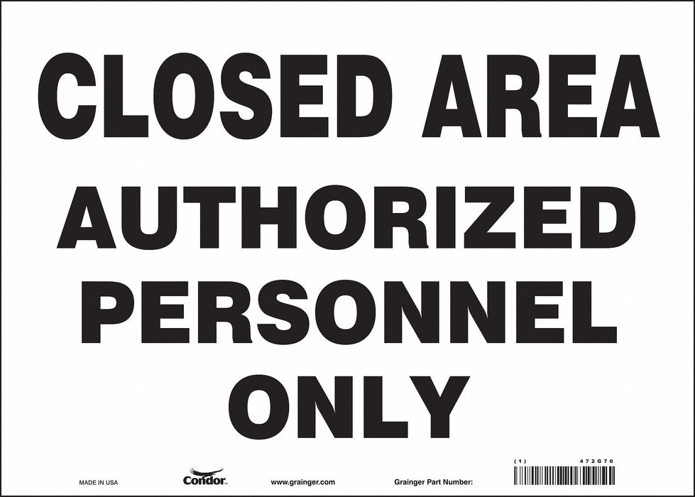 Safety Sign 10 in x 14 in Vinyl
