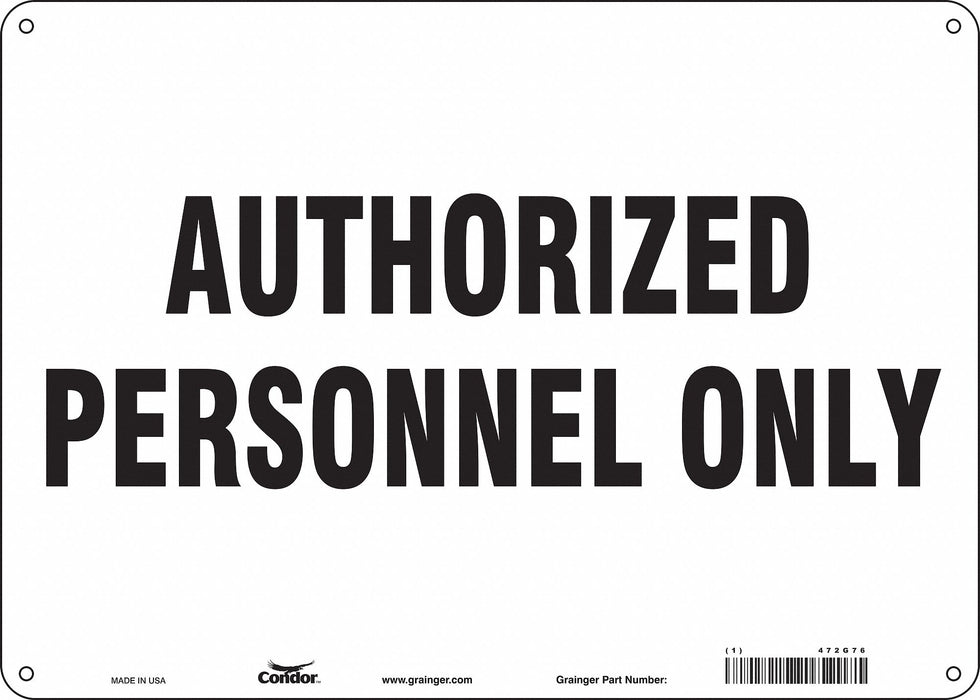 Safety Sign 10 in x 14 in Polyethylene