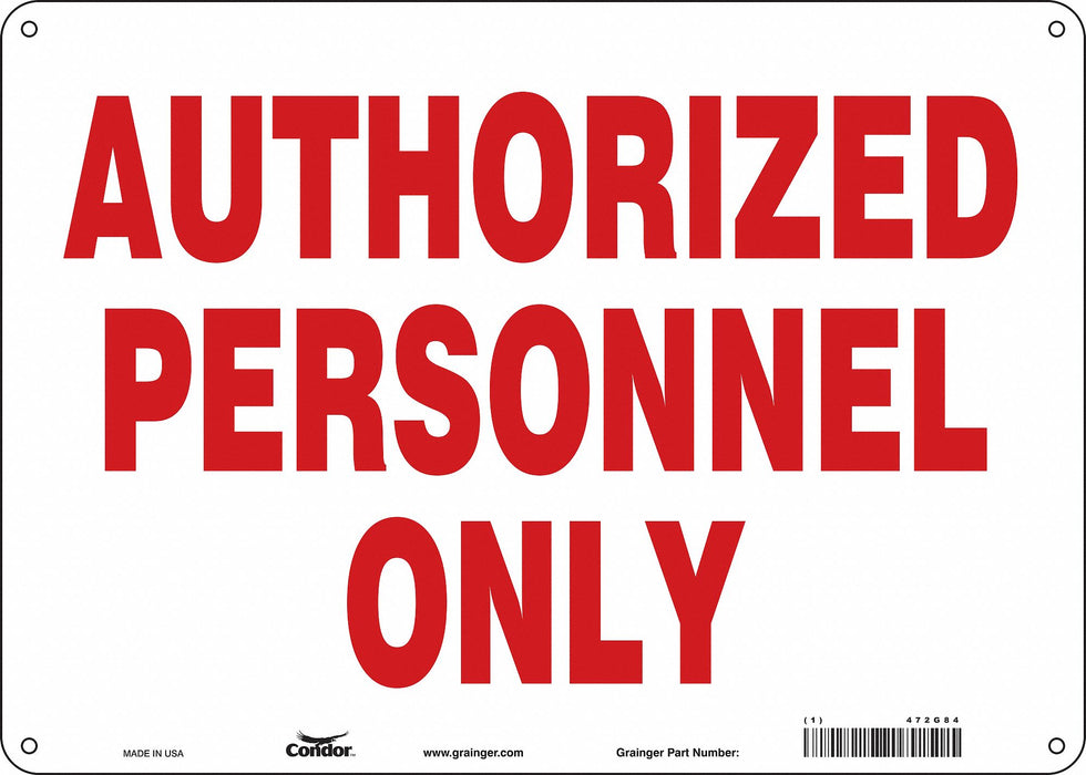 J7005 Safety Sign 10 inx14 in Polyethylene