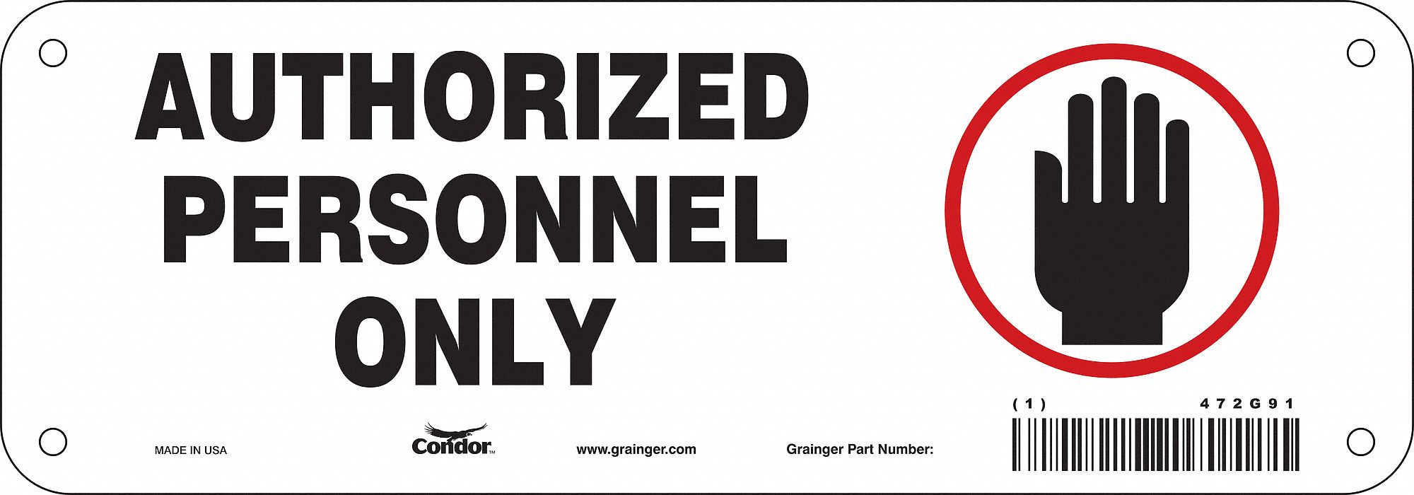 Safety Sign 3.5in x 10in Vinyl