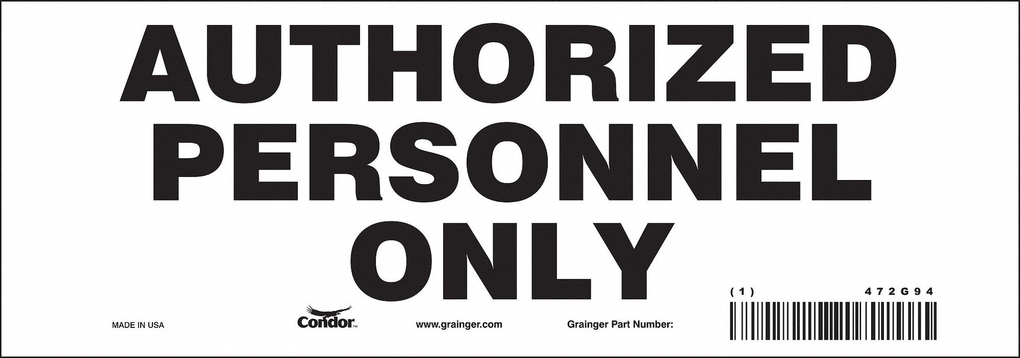 Safety Sign 3.5in x 10in Vinyl