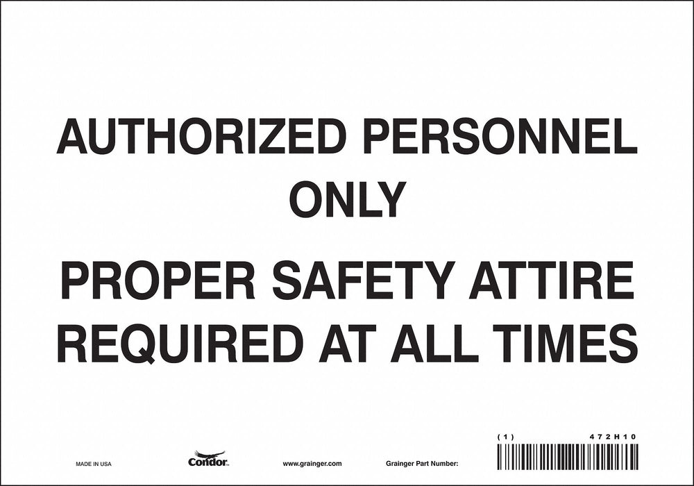 Safety Sign 7 inx10 in Vinyl