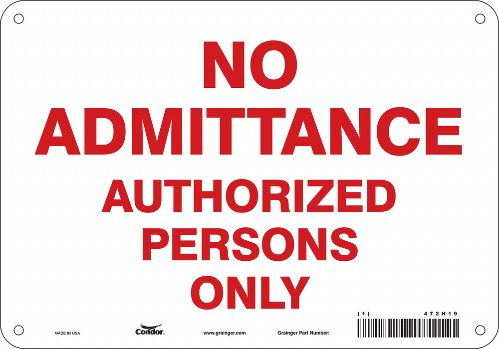 Safety Sign 7 in x 10 in Aluminum