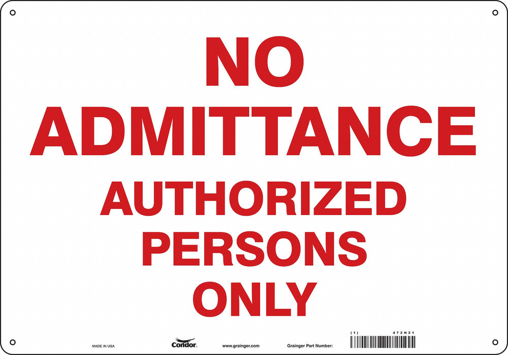 Safety Sign 14 inx20 in Aluminum