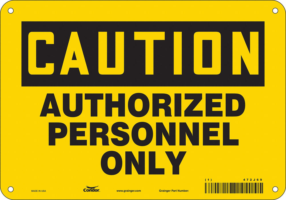 Safety Sign 7 inx10 in Polyethylene