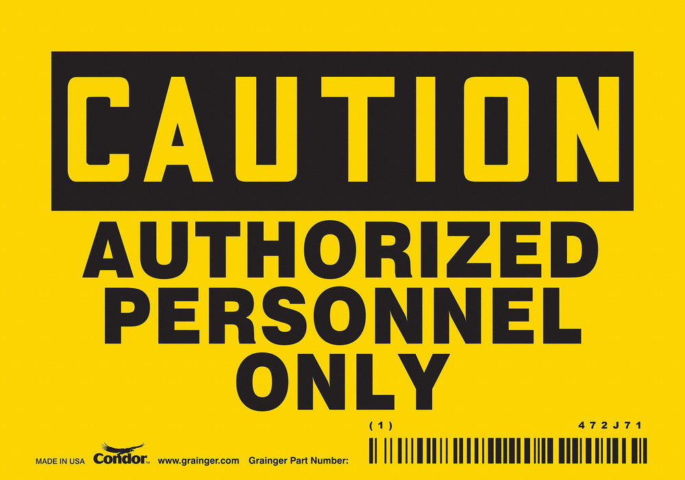 Safety Sign 3.5in x 5in Vinyl
