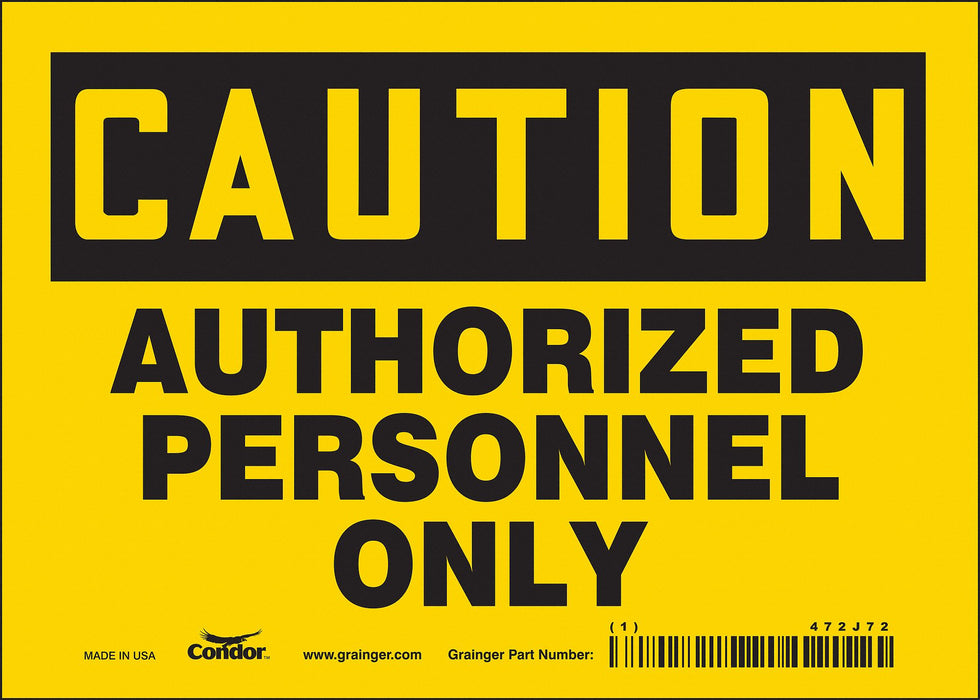 Safety Sign 5 inx7 in Vinyl