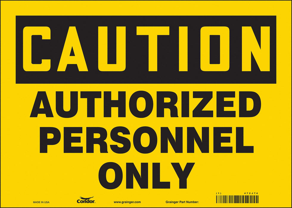 Safety Sign 10 inx14 in Vinyl