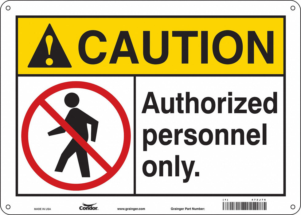 Safety Sign 10 inx14 in Aluminum