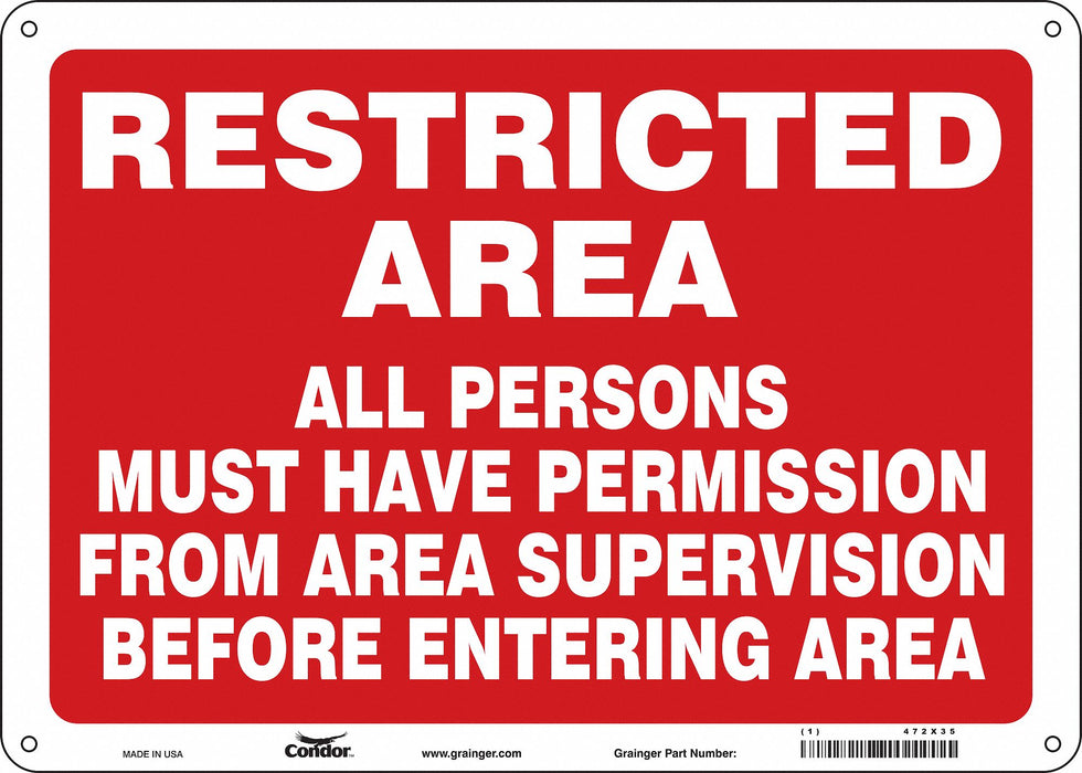 Safety Sign 10 in x 14 in Polyethylene — MIMECO