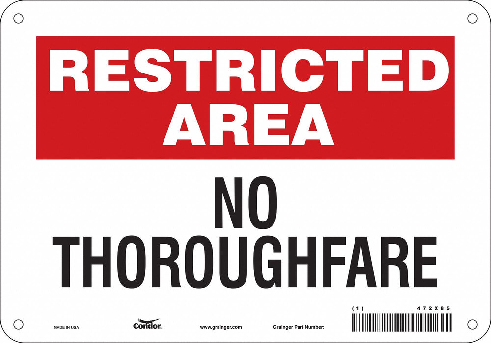 Safety Sign 7 in x 10 in Polyethylene
