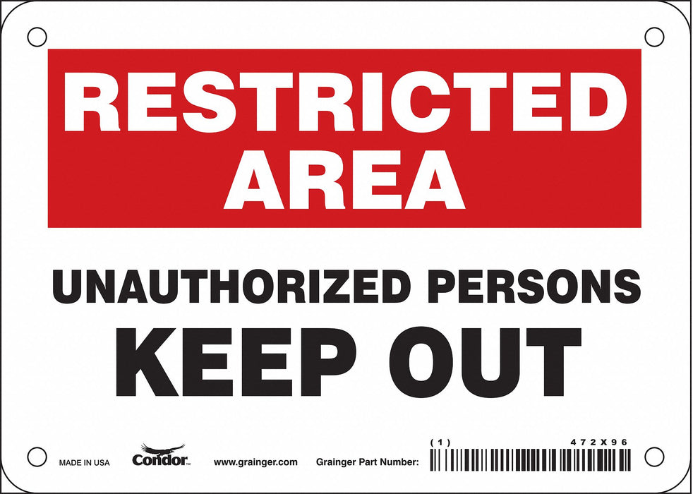 Safety Sign 5 in x 7 in Vinyl