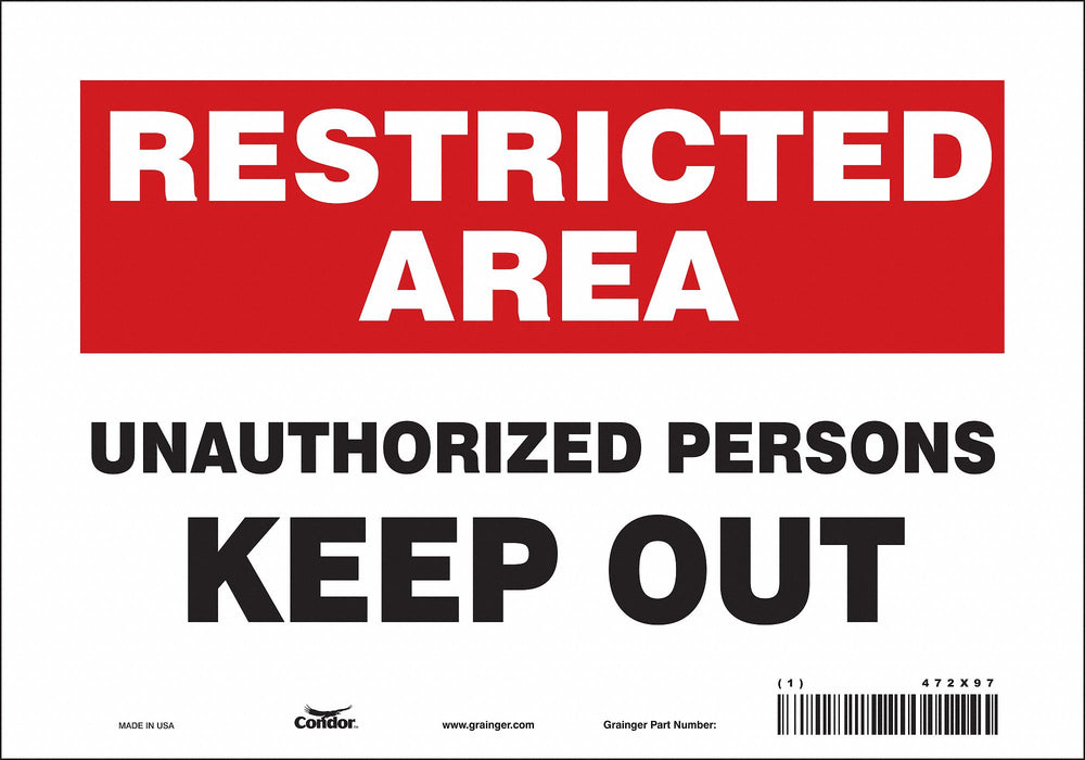 Safety Sign 7 in x 10 in Vinyl