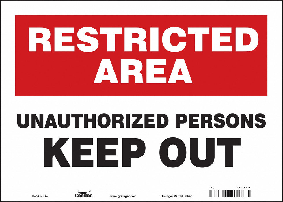 Safety Sign 10 inx14 in Vinyl