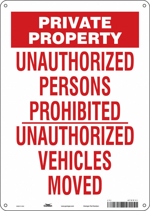 Safety Sign 14 inx10 in Aluminum