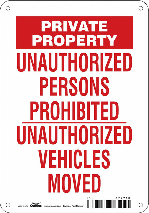 Safety Sign 10 inx7 in Polyethylene