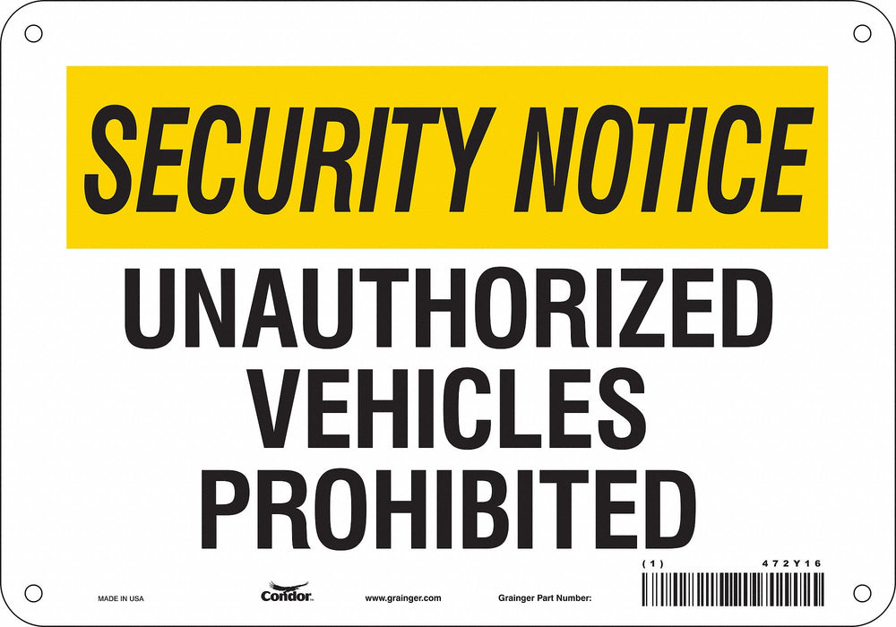 Safety Sign 7 in x 10 in Aluminum