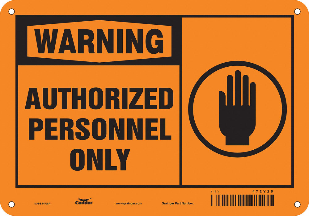Safety Sign 7 in x 10 in Aluminum