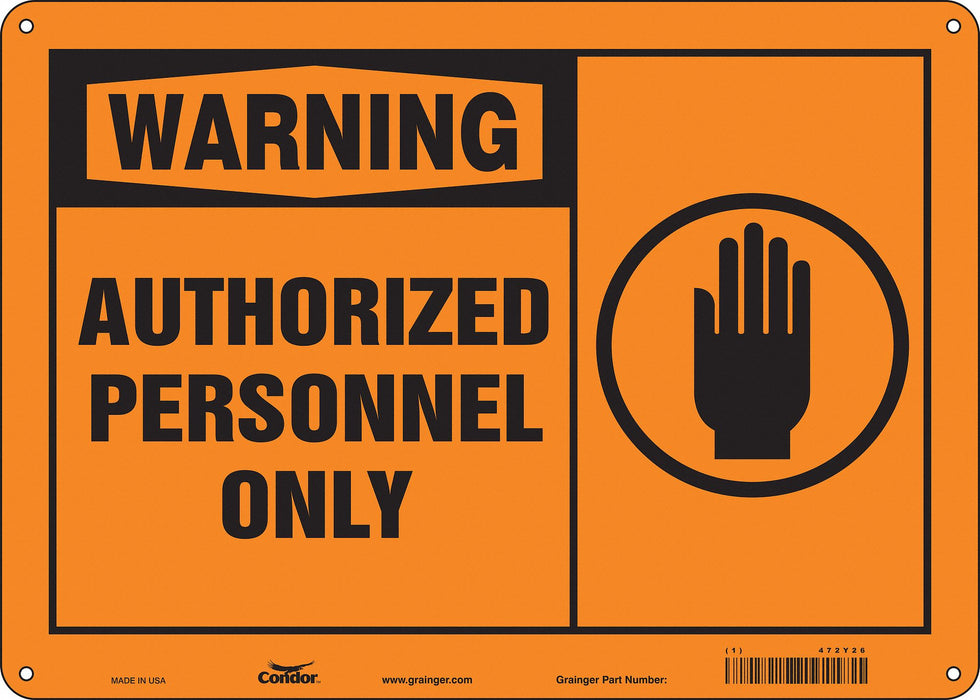 Safety Sign 10 inx14 in Aluminum