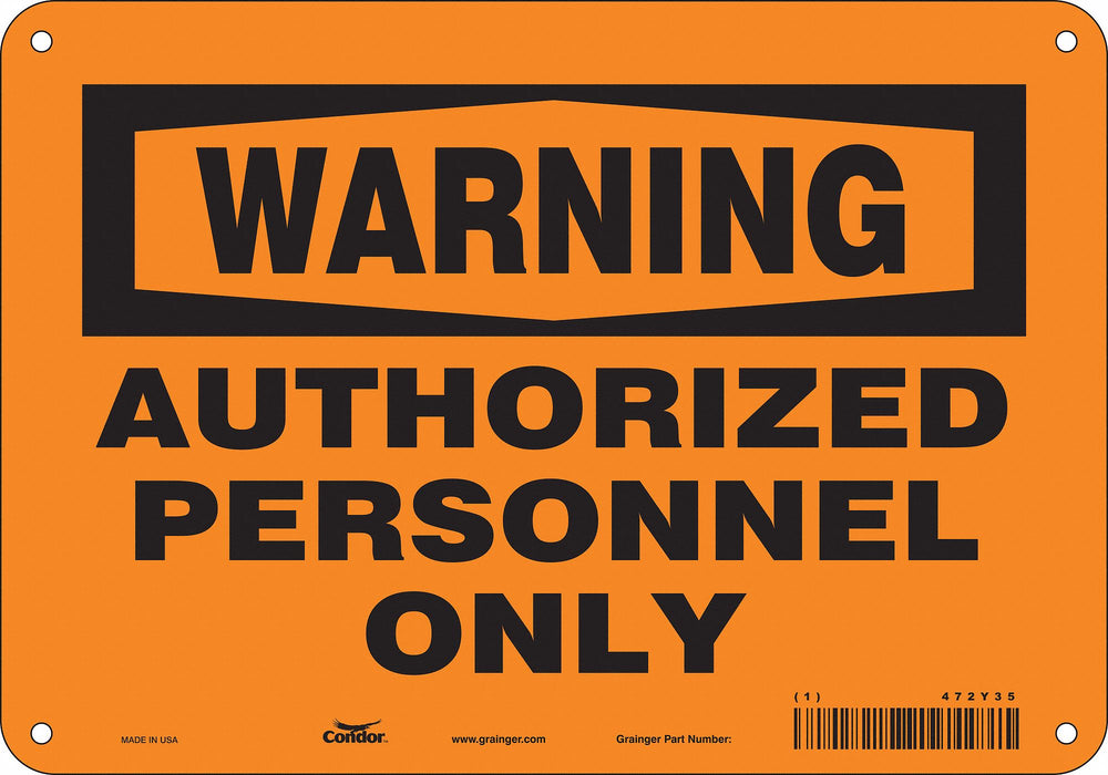 Safety Sign 7 inx10 in Polyethylene