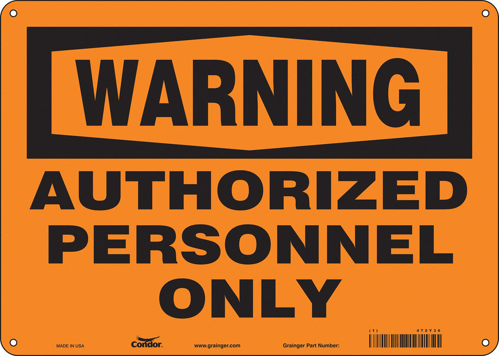 Safety Sign 10 in x 14 in Polyethylene