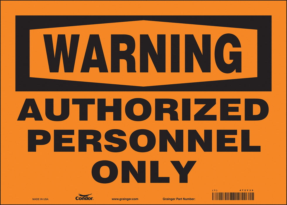 Safety Sign 10 in x 14 in Vinyl