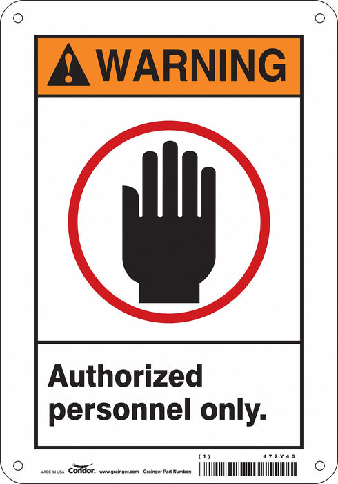 Safety Sign 10 inx7 in Aluminum