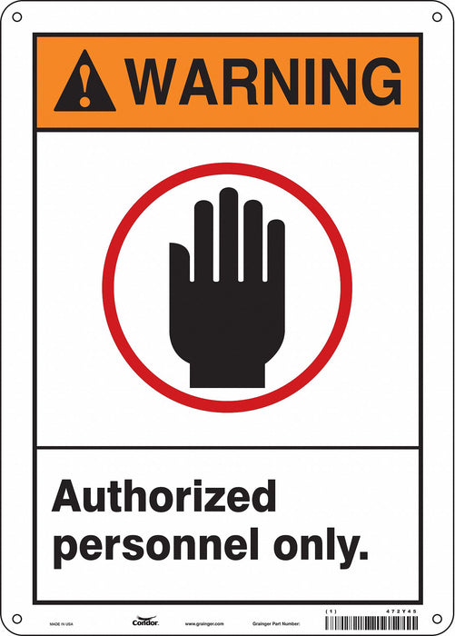 Safety Sign 14 inx10 in Polyethylene