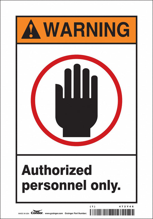 Safety Sign 10 in x 7 in Vinyl