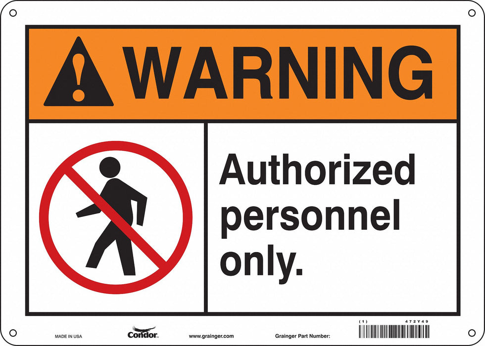 Safety Sign 10 inx14 in Aluminum