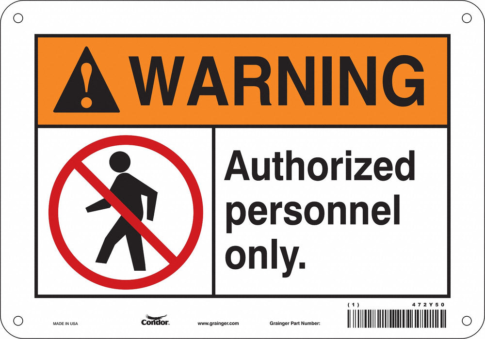 Safety Sign 7 inx10 in Polyethylene