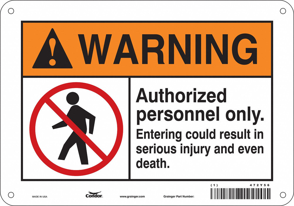 Safety Sign 7 inx10 in Polyethylene