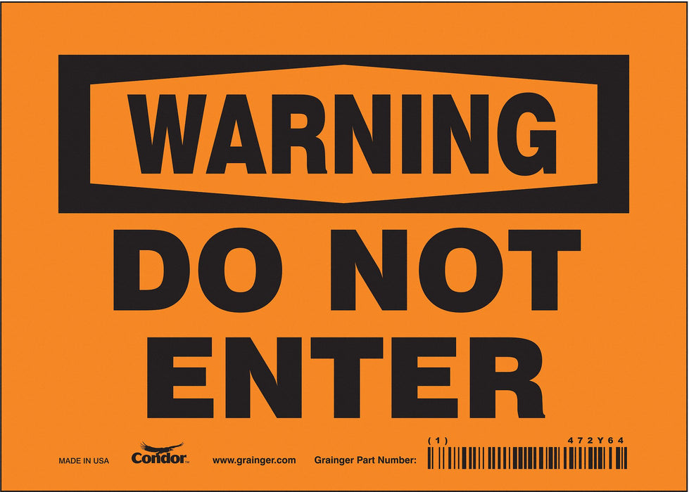 Safety Sign 5 inx7 in Vinyl