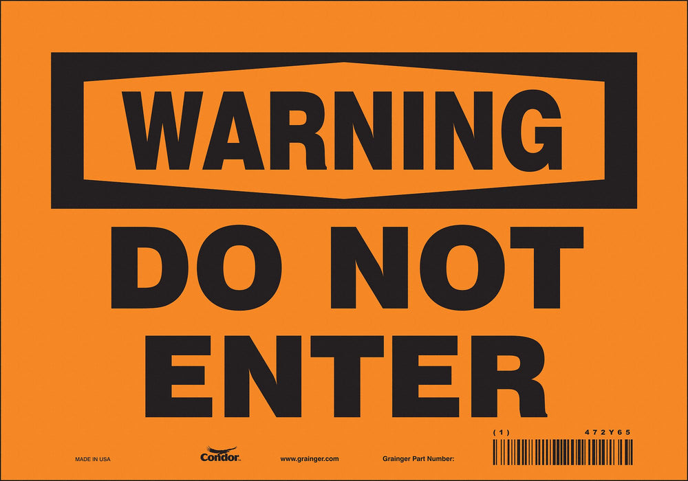 Safety Sign 7 inx10 in Vinyl