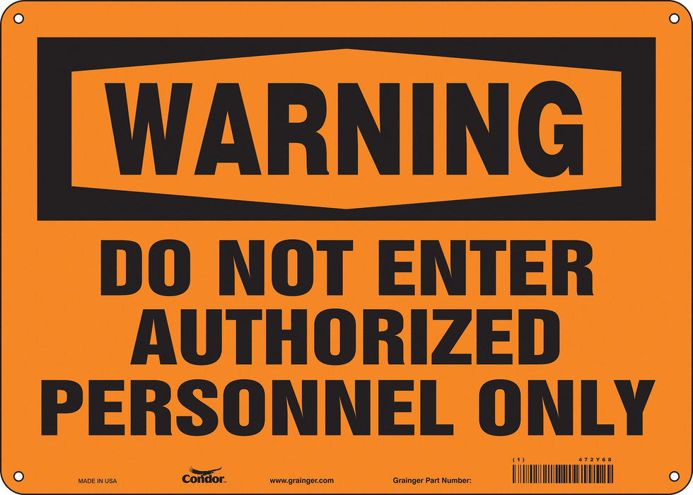 Safety Sign 10 in x 14 in Aluminum
