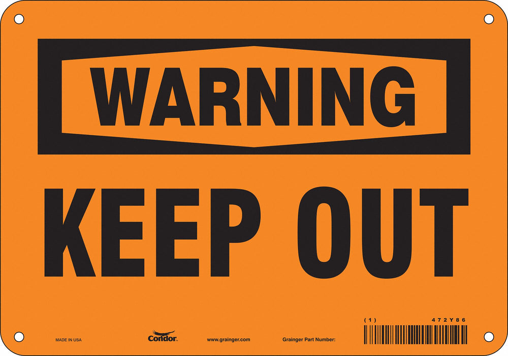 Safety Sign 7 in x 10 in Aluminum
